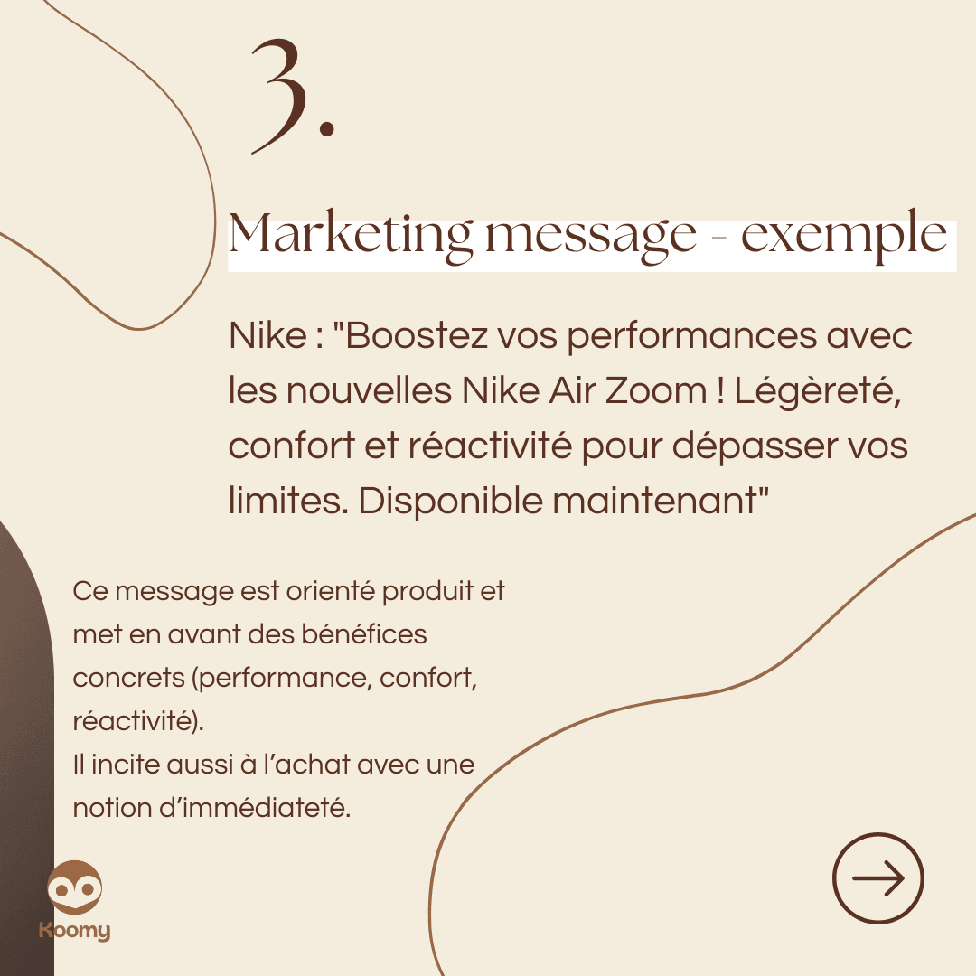 Exemple Marketing message